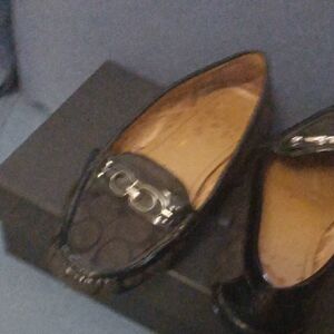 Coach Black Leather Loafers